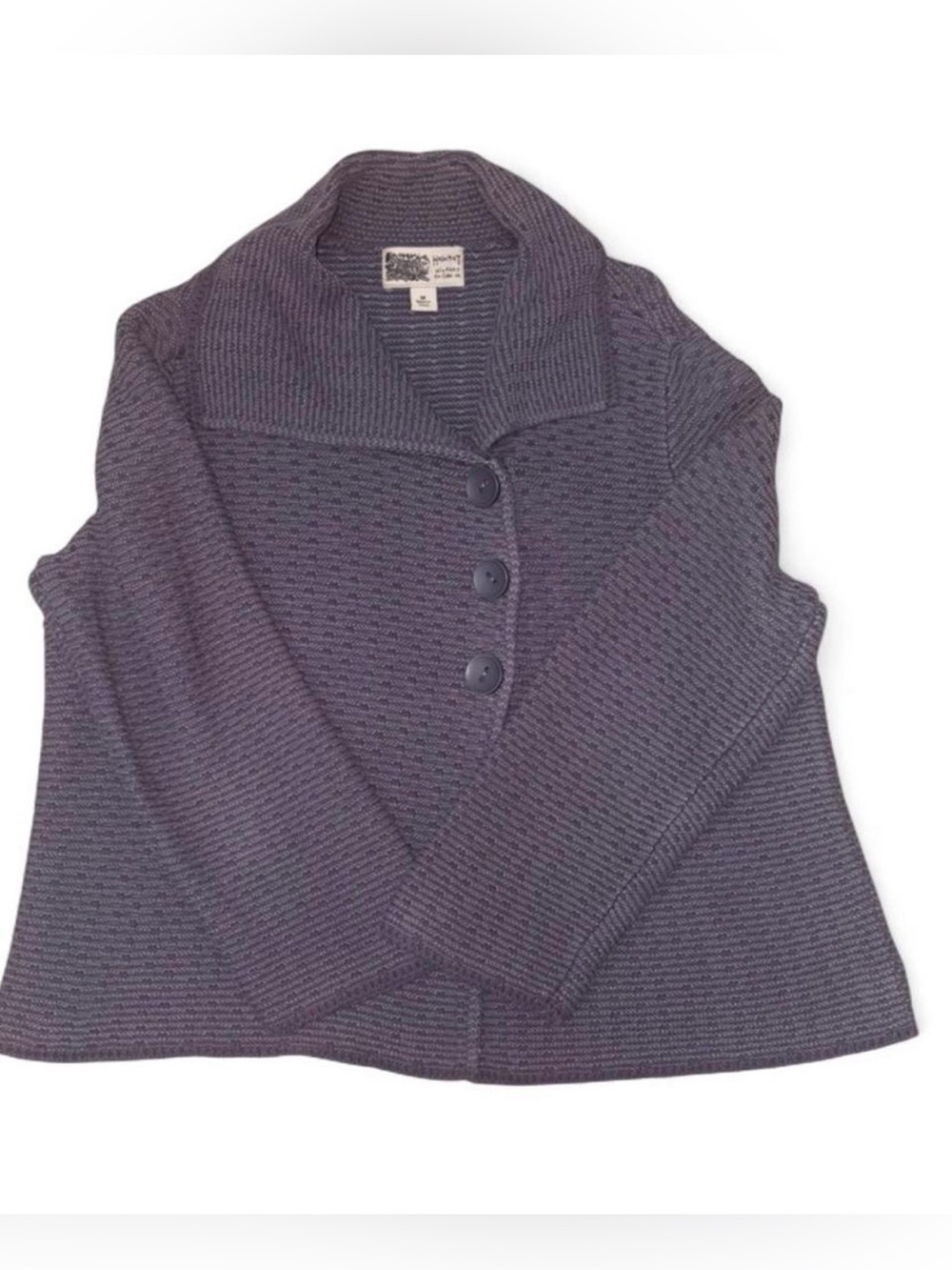 Habitat Purple Shawl Collar Button-Front Cardigan